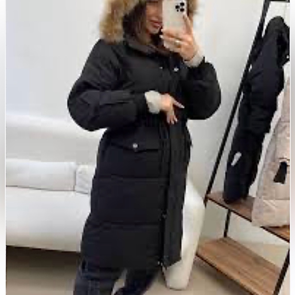 Semir Down Puffer Coat Faur Fur Trim Removable Hood